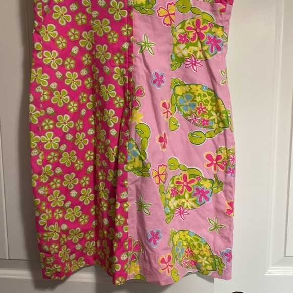 Lilly Pulitzer Gidget Pink Sands Dress Crab Flower Pink Yellow Size 4 - Picture 8 of 10